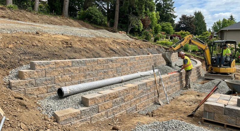 Block Retaining Wall Installation in Orlando, FL