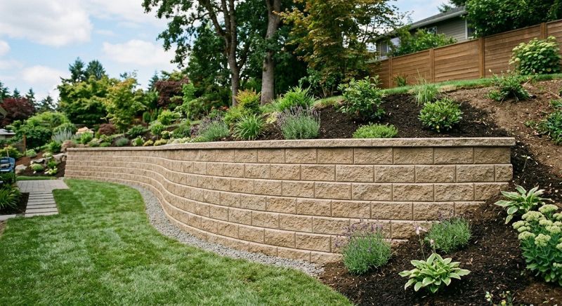 Block Retaining Wall Installation in Sonoma County, CA