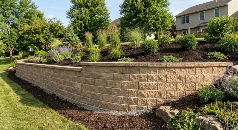 Block Retaining Wall Installation in Lakeland, FL