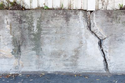 Damaged Retaining Wall
