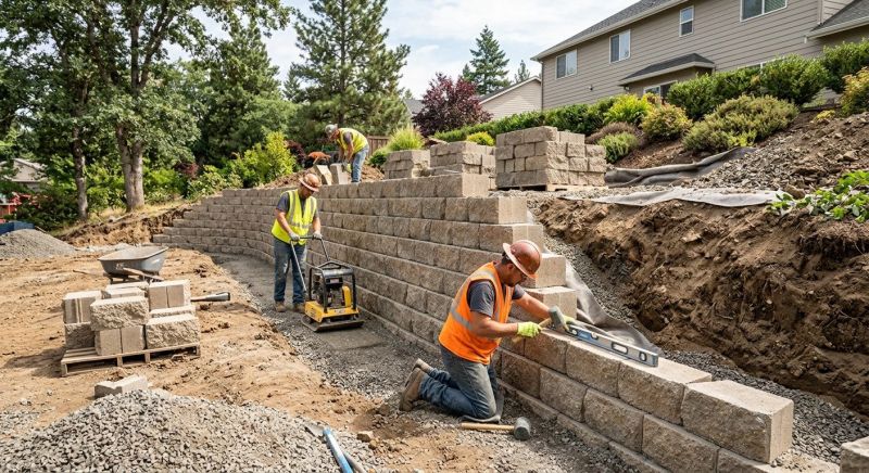 Retention Wall Installation in Ocala, FL