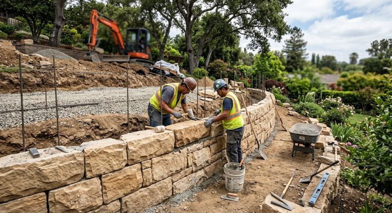 Landscape Wall Construction in Marin County, CA